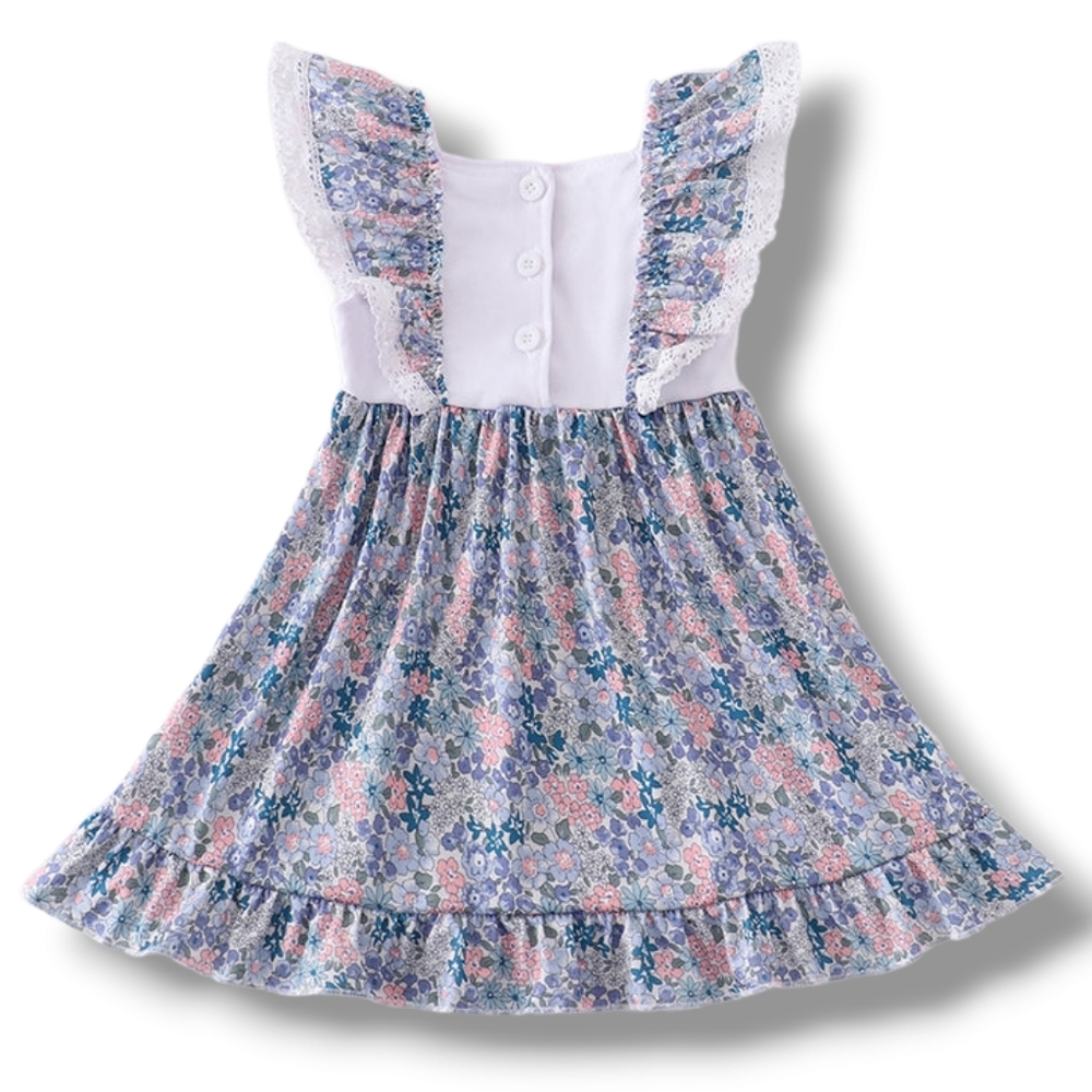 Cross & Wreath Embroidered Ruffle Dress - Picture 2 of 2